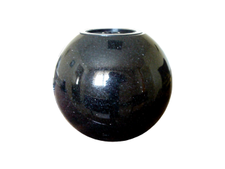 Vase funéraire boule noir fin